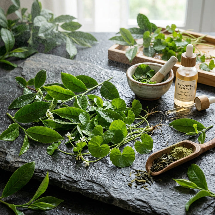 Centella asiatica cica skincare for redness-prone skin