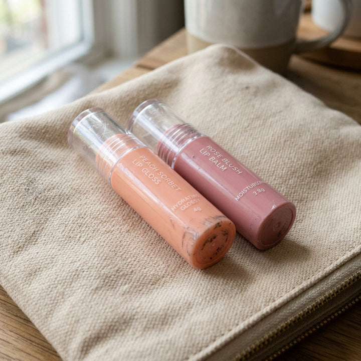 K-pop glass lip glow look