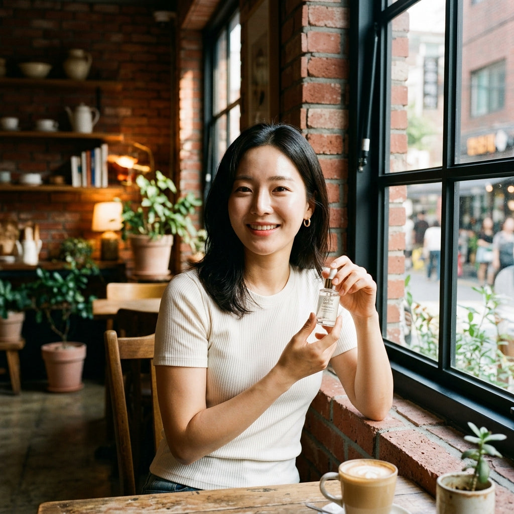Korean Skincare Trend Journal Female Model