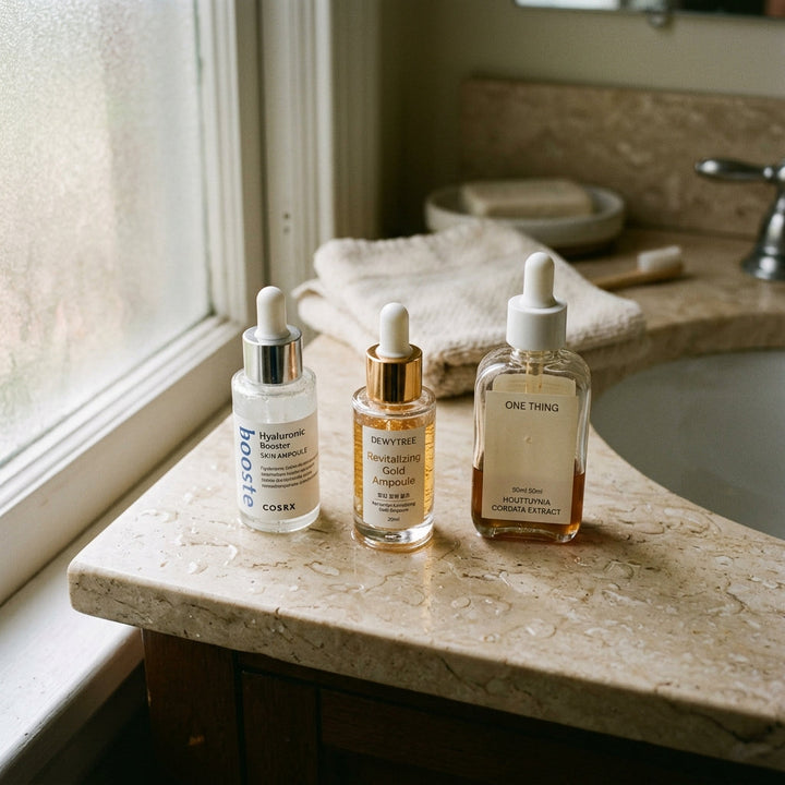 PDRN, glutathione, and peptide K-beauty skincare