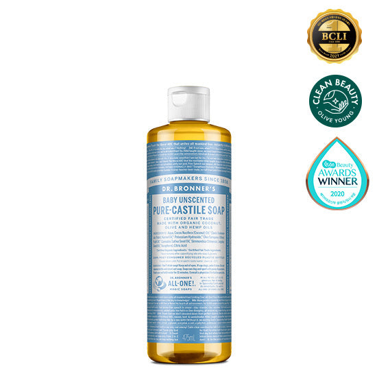 [DR.BRONNERS] Dr. Bronner's Pure Castile Soap 475ml 12 types, choose 1