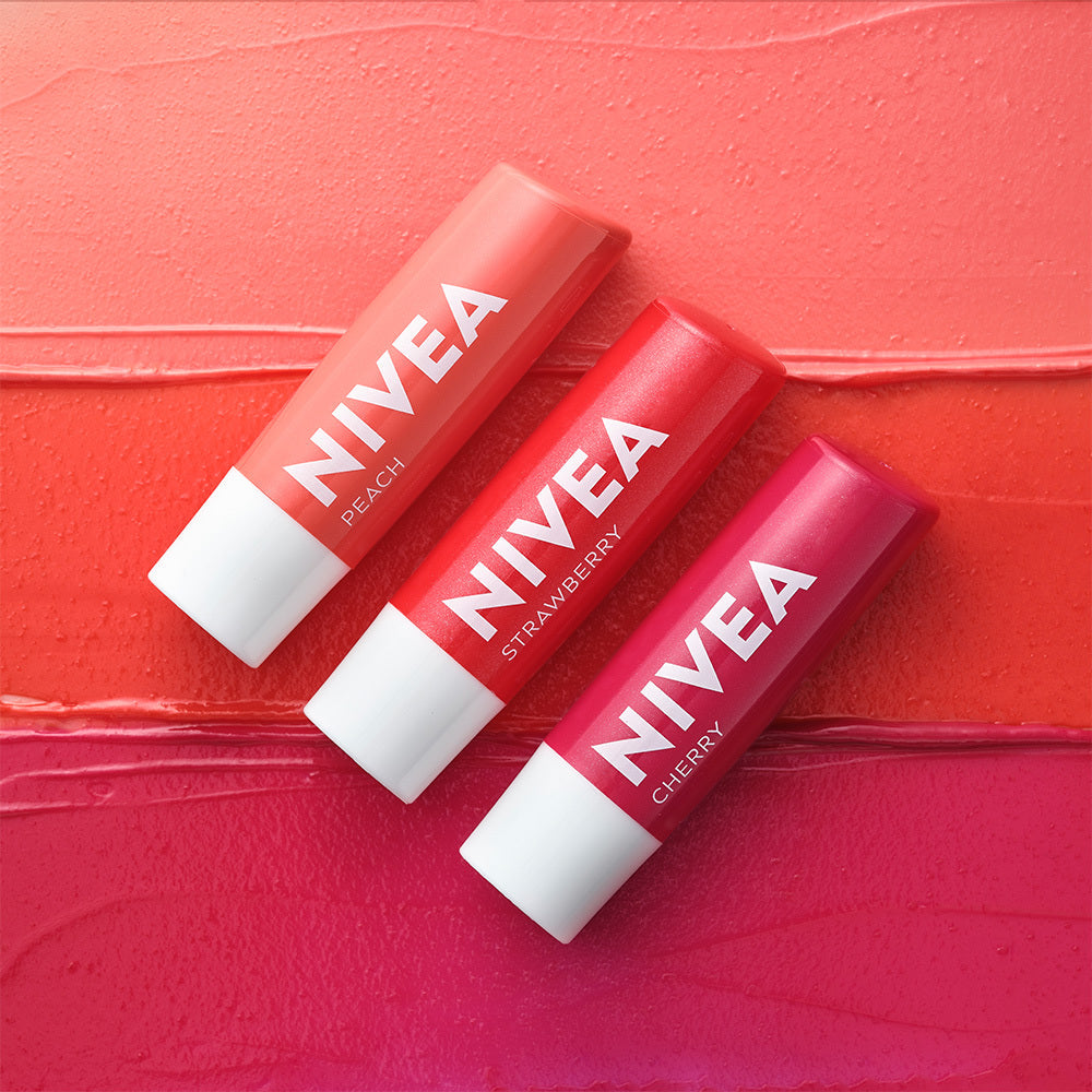 [Nivea] Nivea Lip Care Fruity Shine 4.8g 3 types, choose 1 (strawberry/cherry/peach)