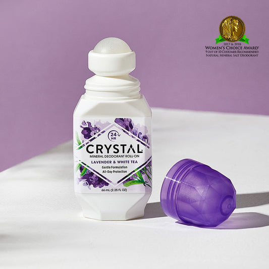 [CRYSTAL] Crystal Deodorant Roll-on Lavender & White Tea 66ml