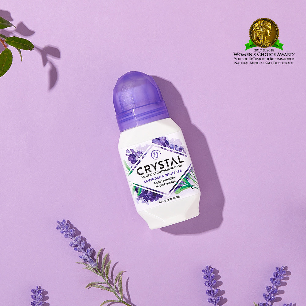 [CRYSTAL] Crystal Deodorant Roll-on Lavender & White Tea 66ml