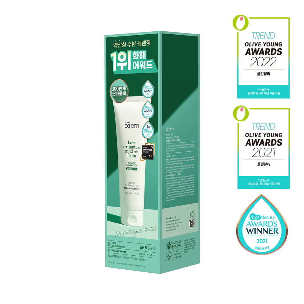 [makeprem] Make Prem Safe Me Relief Moisture Cleansing Foam 250ml