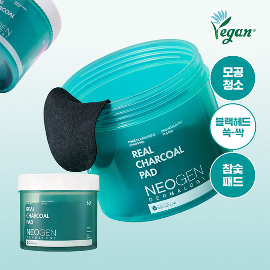 [neogen] Neogen Real Charcoal Toner Pads 60 sheets