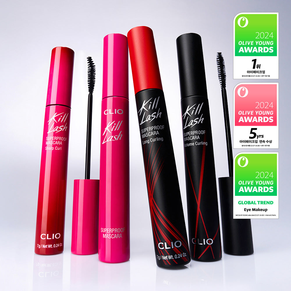 [CLIO] Clio Kill Lash Super Proof Mascara 1+1 Special (+Free Mini Eyelash Nutrient)