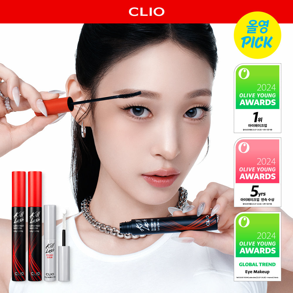 [CLIO] Clio Kill Lash Super Proof Mascara 1+1 Special (+Free Mini Eyelash Nutrient)