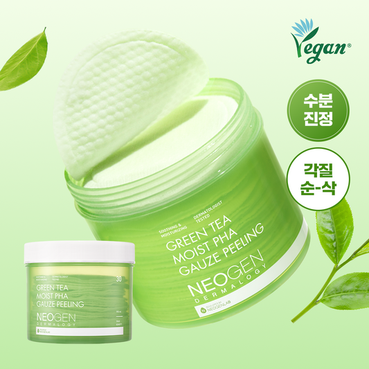 [neogen] Green Tea Moist Moisture Peeling Toner Pads 30 sheets