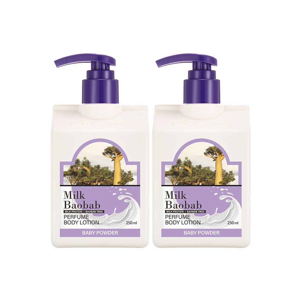 [milkbaobab] Milk Baobab Perfume Body Lotion Baby Powder Double Special (250ml+250ml)