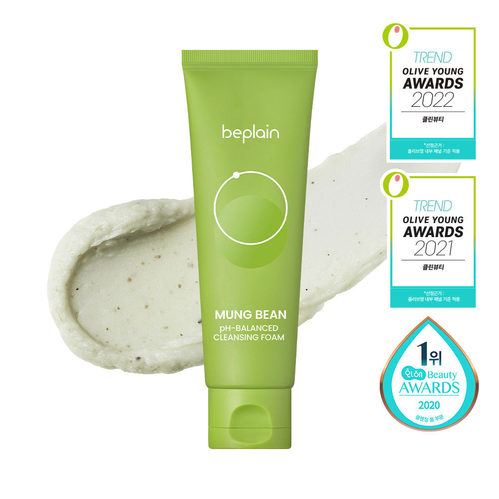 [Beplain] Be-Plain Mung Bean Mildly Acidic Cleansing Foam 80ml