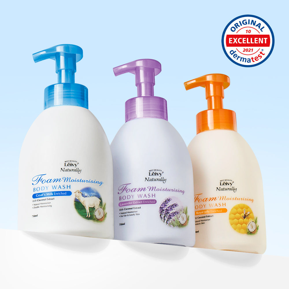 [Leivy] Raybee Perfume Foam Body Wash 750ml 3 types (Goat Milk/Lavender/Royal Jelly)