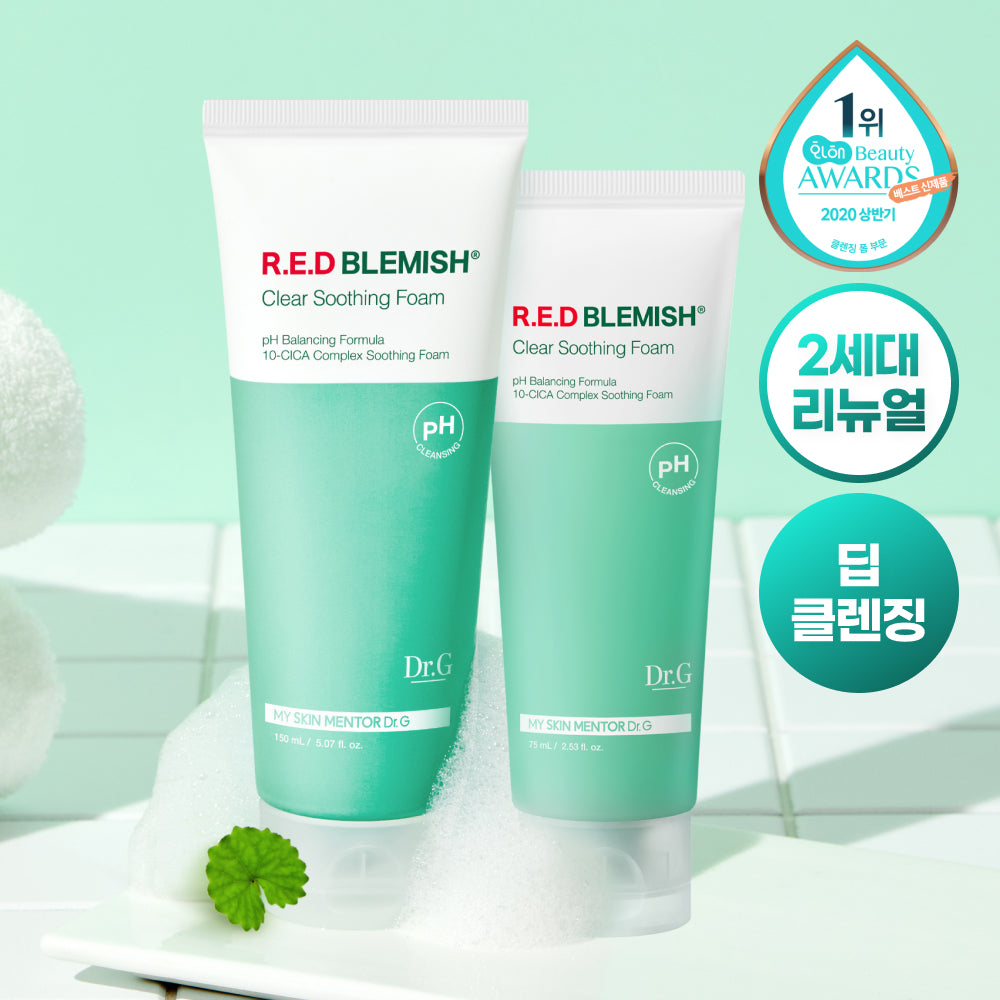 [Dr. G] Dr.G Mildly Acidic Red Blemish Clear Soothing Foam Special 2 types, choose 1 (150ml+75ml/150ml+150ml)