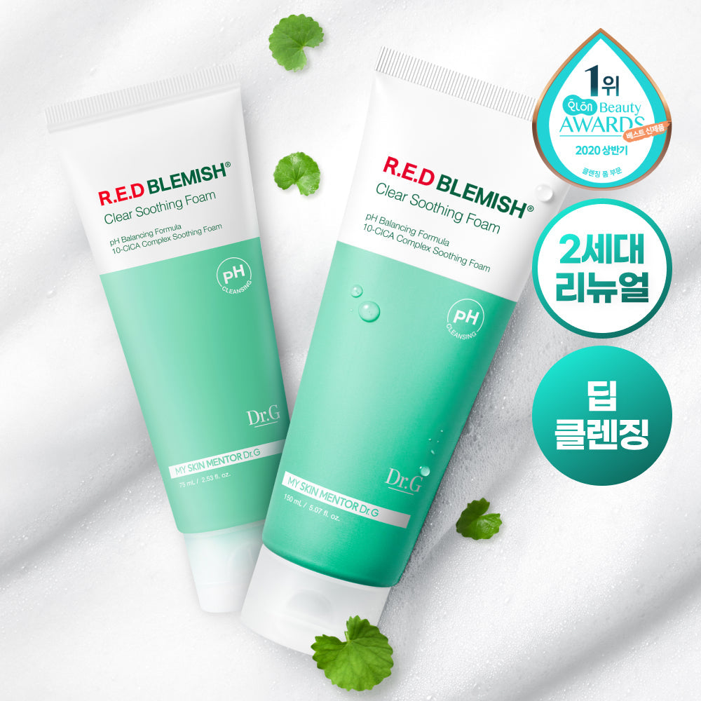 [Dr. G] Dr.G Mildly Acidic Red Blemish Clear Soothing Foam Special 2 types, choose 1 (150ml+75ml/150ml+150ml)