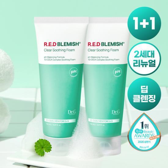 [Dr. G] Dr.G Mildly Acidic Red Blemish Clear Soothing Foam Special 2 types, choose 1 (150ml+75ml/150ml+150ml)