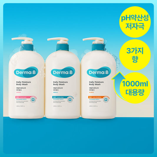 [Derma B] Dermabee Daily Body Wash 1000ml Choose 1 of 3 (Peach/Musk/Mandarin)