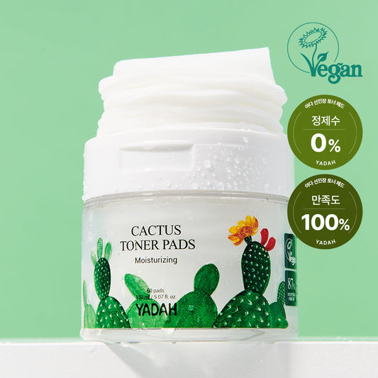 [YADAH] Yada Cactus Toner Pad (60 sheets of original product + 10 additional sheets given)