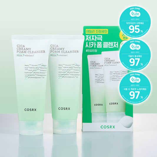 [COSRX] COSRX Pure Fit Cica Creamy Foam Cleanser Double Special (150ml+150ml)