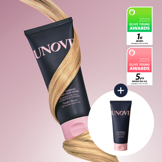 [UNOVE] Anob Deep Damage Repair Hair Mask (Hair Treatment) Tender Bloom 207ml+100ml