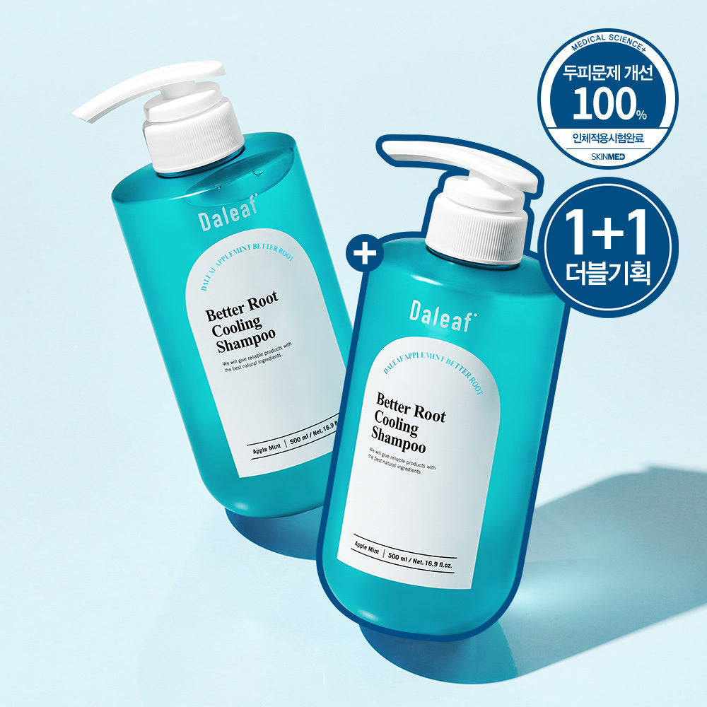[DALEAF] Dalif Apple Mint Cooling Shampoo Double Plan (500ml+500ml)