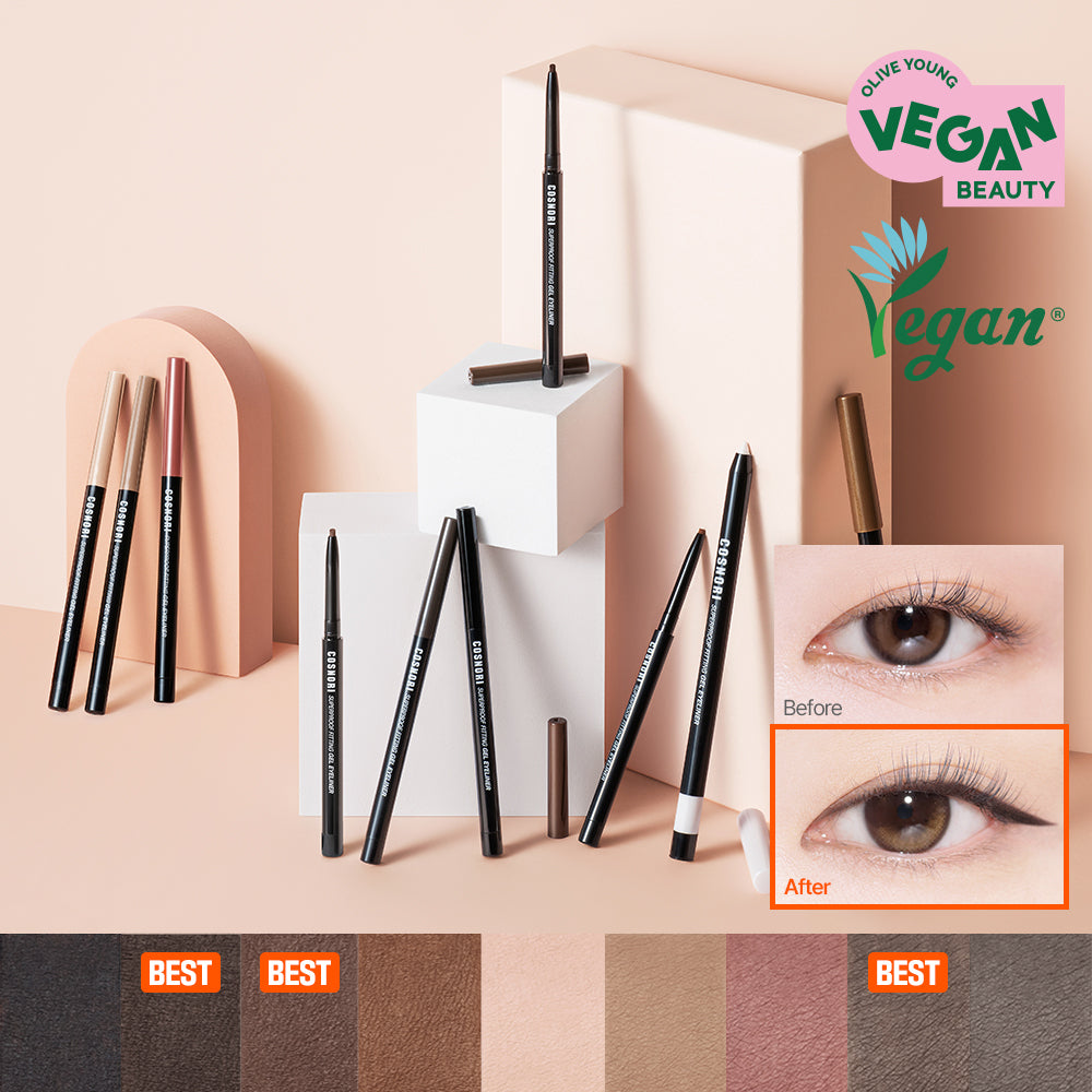 [COSNORI] COSNORI Super Proof Fitting Vegan Gel Eyeliner Pencil 9 Colors (Single Item/Project)