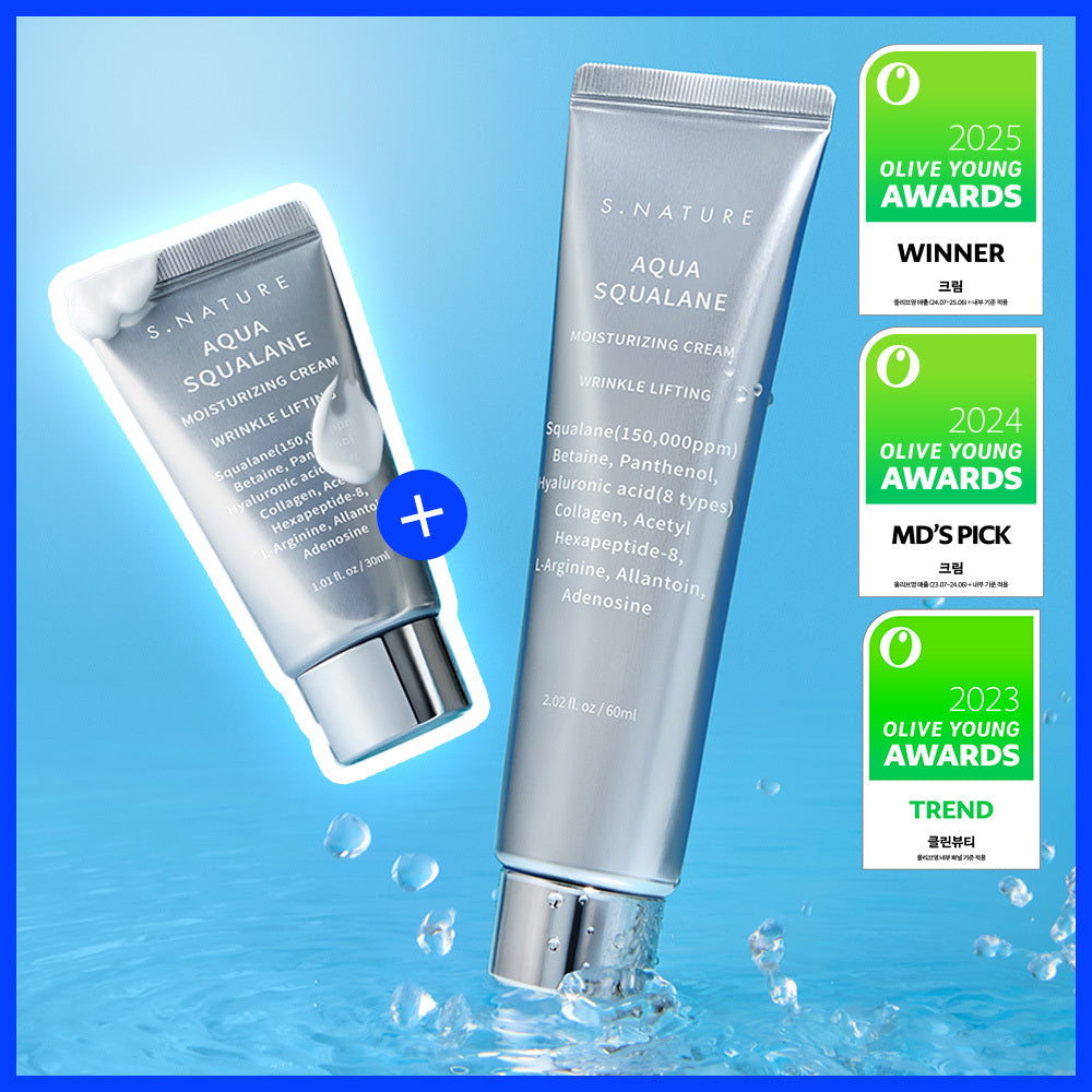 [S NATURE] S-Nature Aqua Squalane Moisturizing Cream 60ml Special (60ml+30ml)