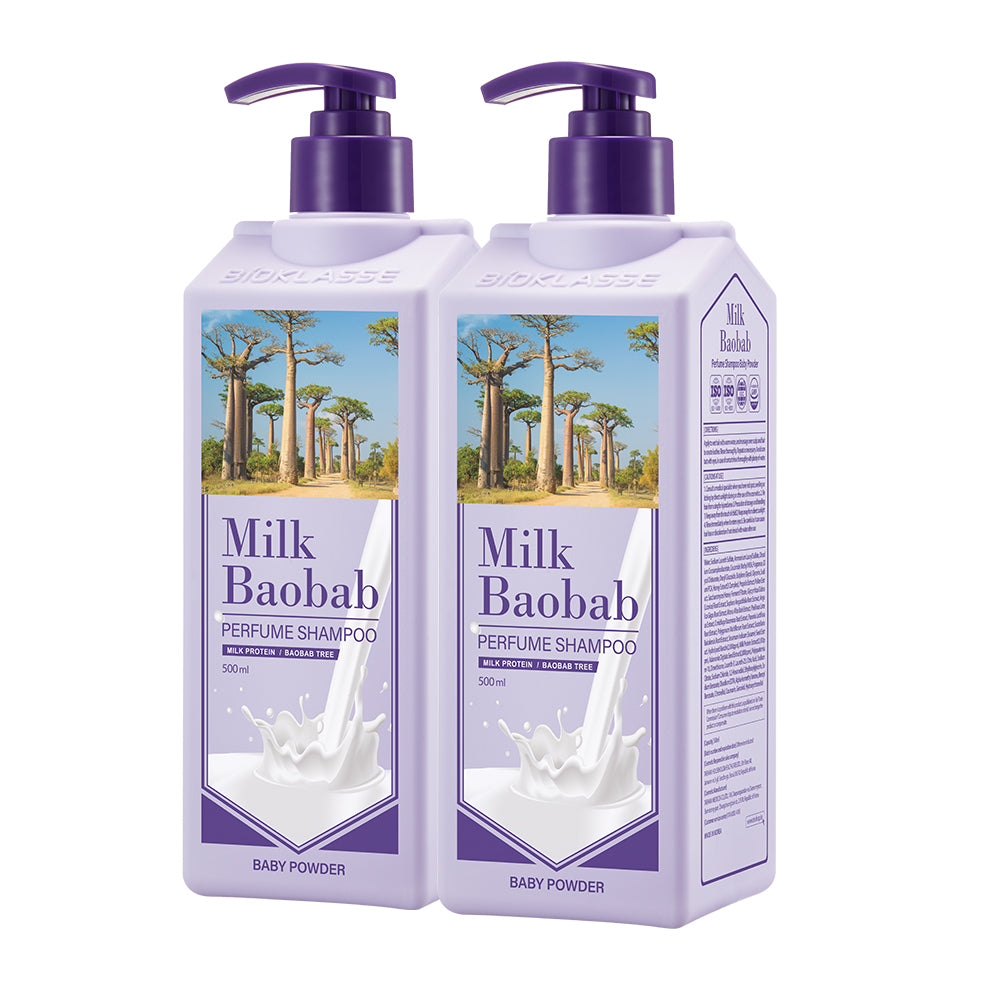 [milkbaobab] Milk Baobab Perfume Shampoo Double Special Baby Powder (500ml*2 package)