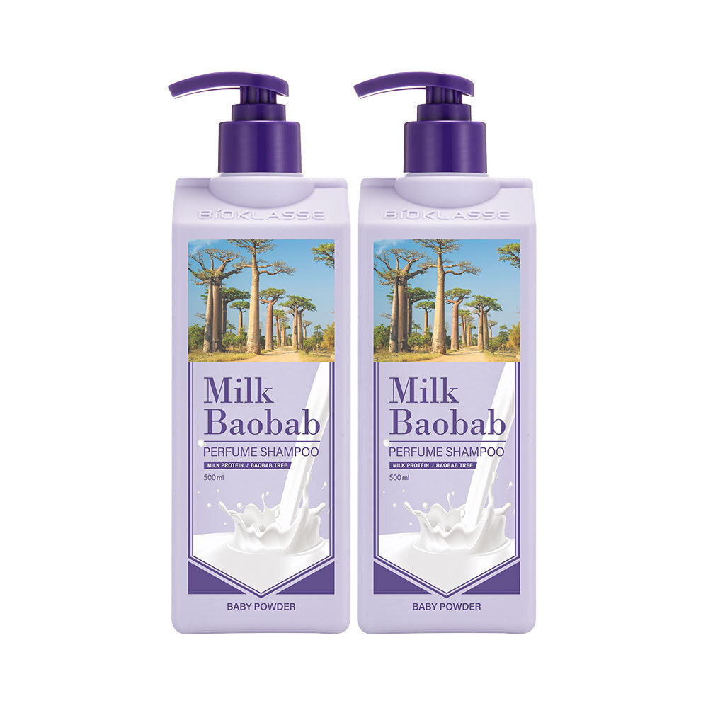 [milkbaobab] Milk Baobab Perfume Shampoo Double Special Baby Powder (500ml*2 package)