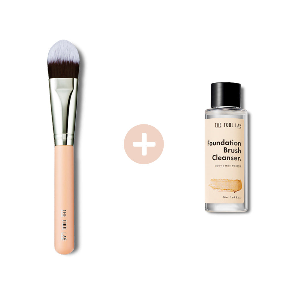 [the tool lab] The Tool Lab 105 Foundation Brush Plan (Brush + Foundation Brush Cleanser)
