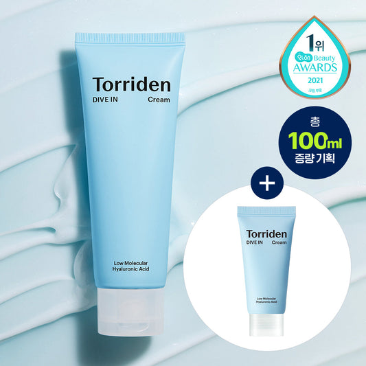 [Torriden] Toriden Dive-in Low Molecular Hyaluronic Acid Cream 80ml Special (+ 20ml additional cream provided)