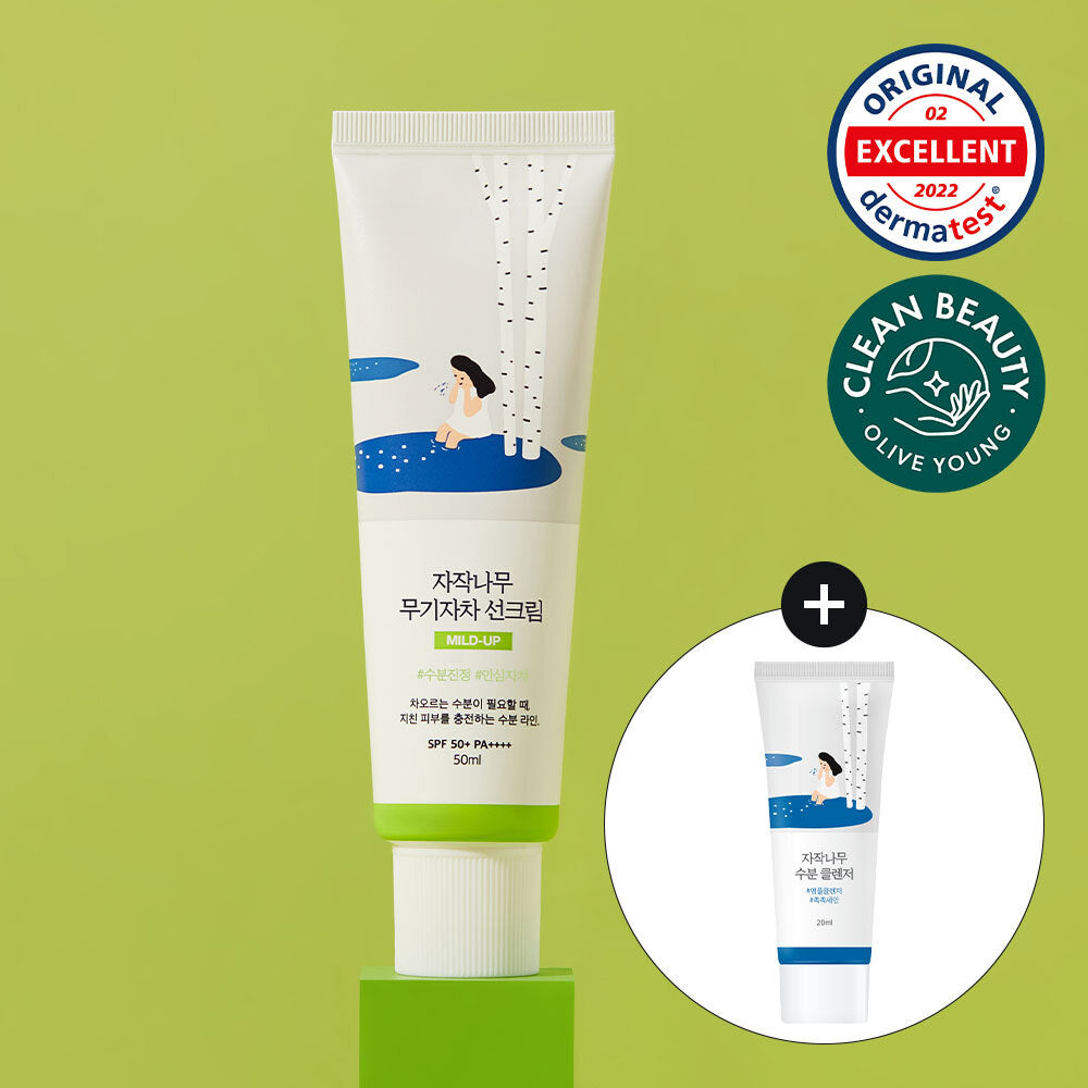 [Round Lab] Round Lab Birken Saft Anorganischer Sonnenschutz 50ml Spezial (+ Cleanser 20ml)