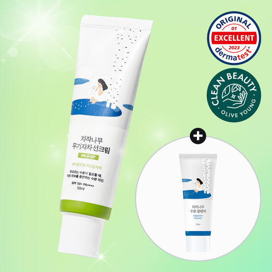 [Round Lab] Round Lab Birch Inorganic Sunscreen 50ml Special (+ Cleanser 20ml)