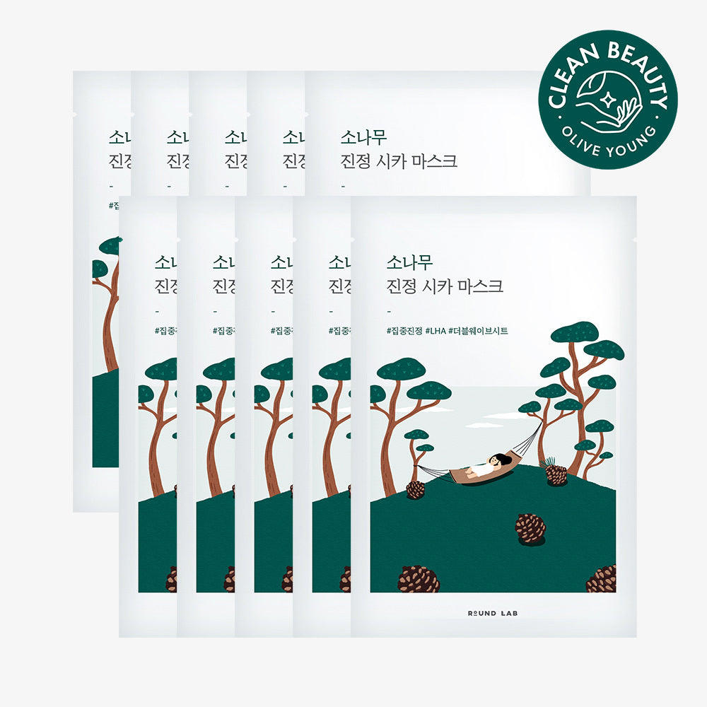 [Round Lab] Round Wrap Pine Calming Cica Mask 10 Stück