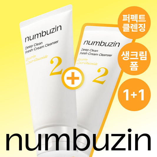 [NUMBUZIN] Numbers In No. 2 Deep Clean Fresh Cream Cleansing Foam 1+1 Special (120ml+120ml)
