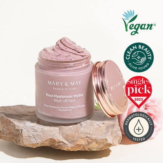 [MARY&MAY] Marienmay Rose Hyaluronic Hydra Wash-Off Pack 125g