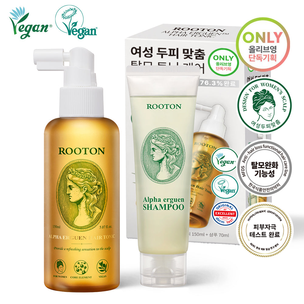 [ROOTON] Luton Alpha Ergen Hair Loss Tonic 150ml + Shampoo 70ml Giveaway for Women’s Scalp