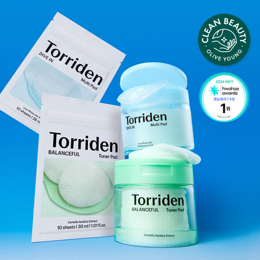 [Torriden] Toriden Dive-in/Balanceful Pad Giveaway Plan: Choose 1 of 2 types (+10 sheets free) (Moisturizing/Soothing)