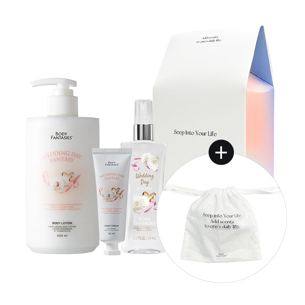 [Body Fantasy] Body Fantasy Gift Set (Lotion 500ml + Hand Cream 50ml + Mist 94ml + Pouch) Choose 1 out of 2 types