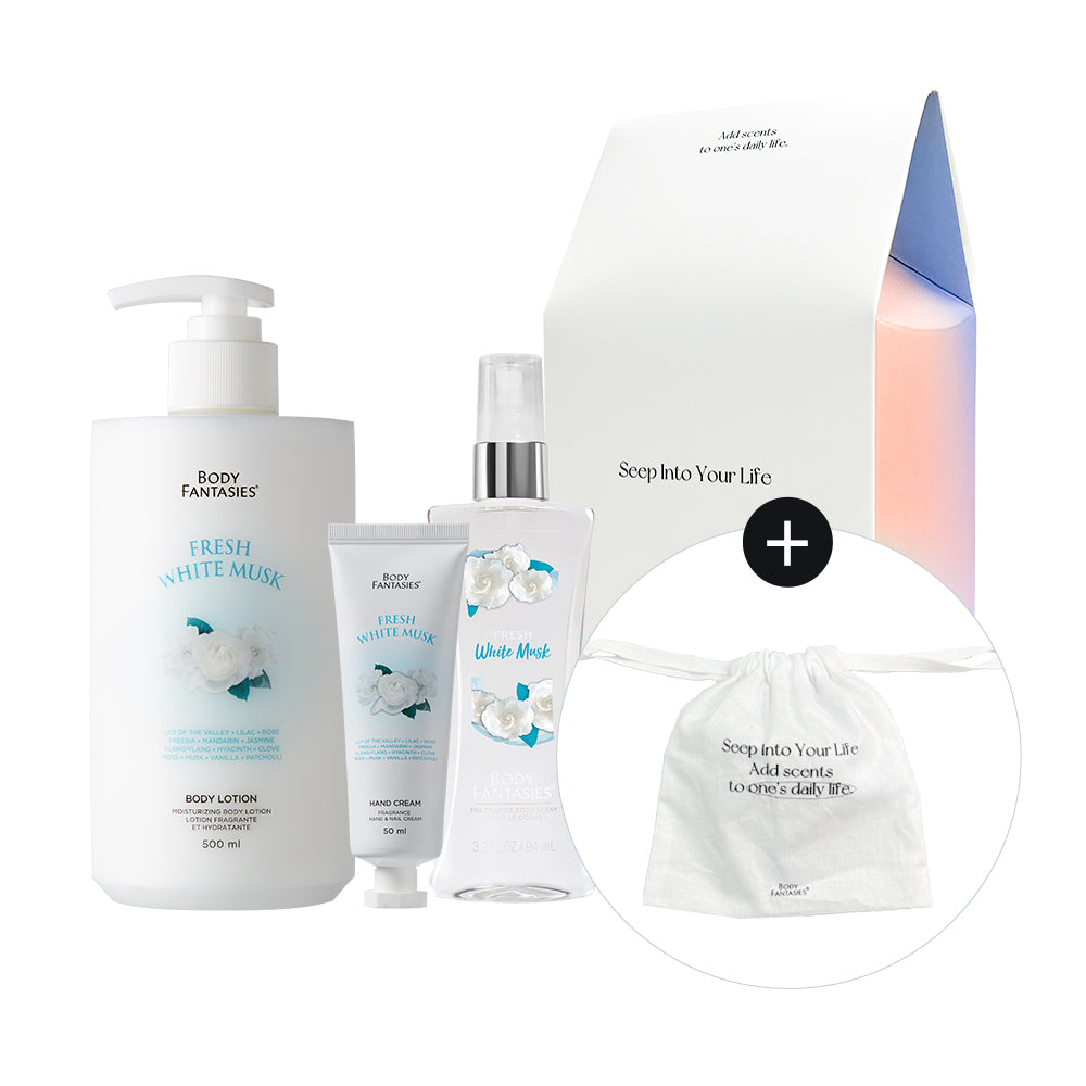 [Body Fantasy] Body Fantasy Gift Set (Lotion 500ml + Hand Cream 50ml + Mist 94ml + Pouch) Choose 1 out of 2 types