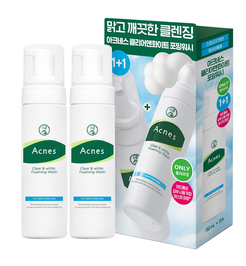 [acne] Acnes Clear & White Foaming Wash 1+1 Special