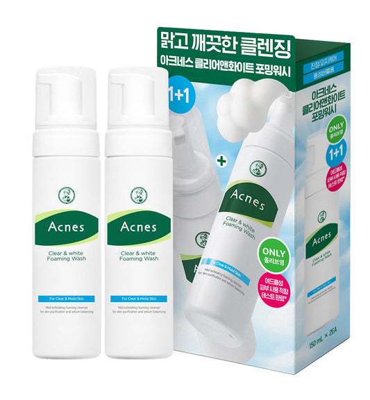 [acne] Acnes Clear & White Foaming Wash 1+1 Special