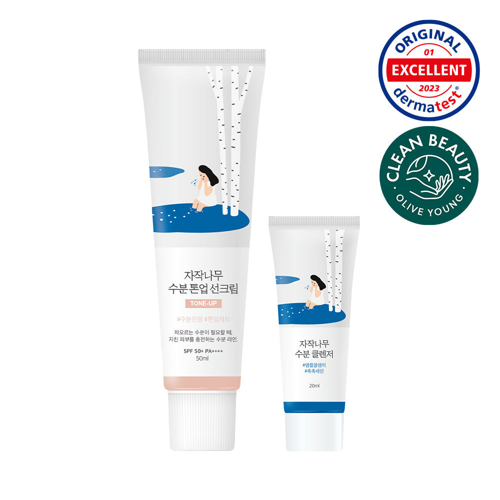[Round Lab] Round Lab Birch Feuchtigkeits-Tone-Up Sonnencreme 50ml Special (+Reiniger 20ml)