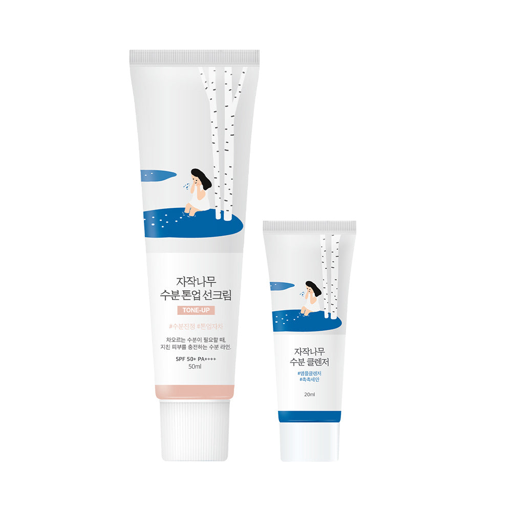 [Round Lab] Round Lab Birch Feuchtigkeits-Tone-Up Sonnencreme 50ml Special (+Reiniger 20ml)