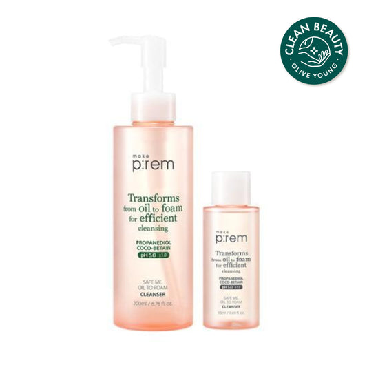 [makeprem] MakePrem Safe Me Oil to Foam Cleanser Special (200ml+50ml)