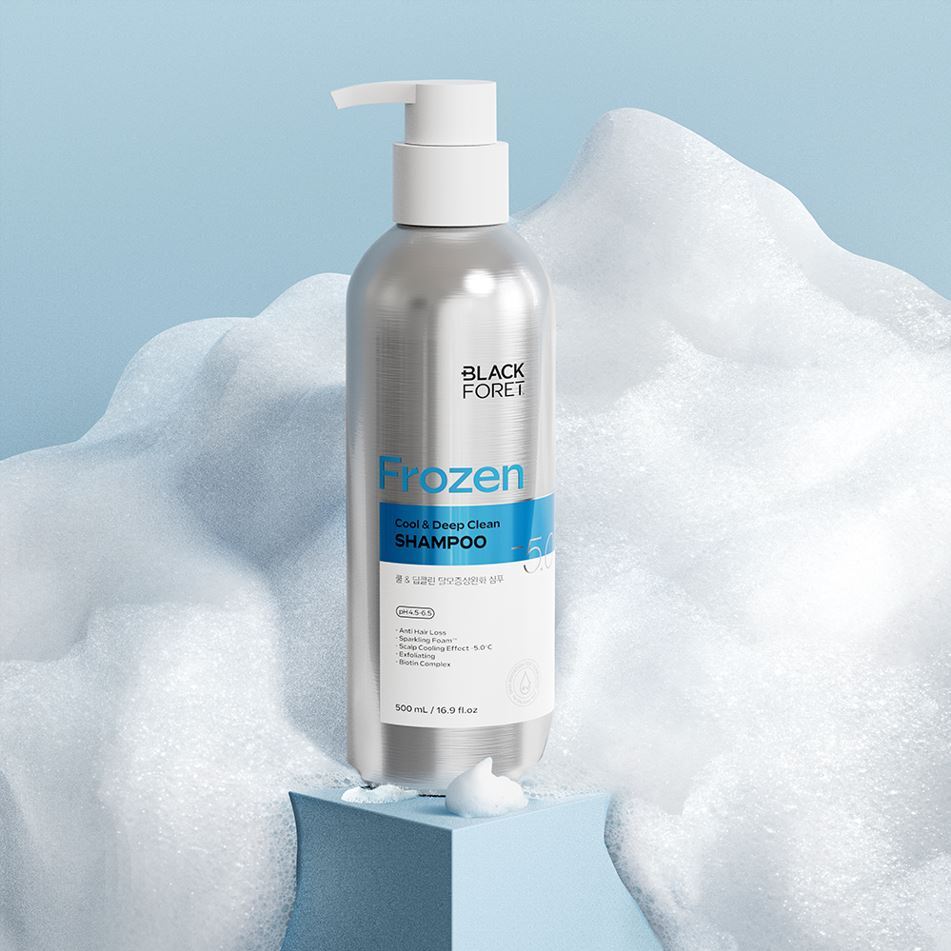 [BLACKFORET] Black Foret Frozen Hair Loss Symptoms Relief Shampoo 500ml Choose 1 of 2 types (Cool & Deep Clean, Scalp Strengthening & Balance)