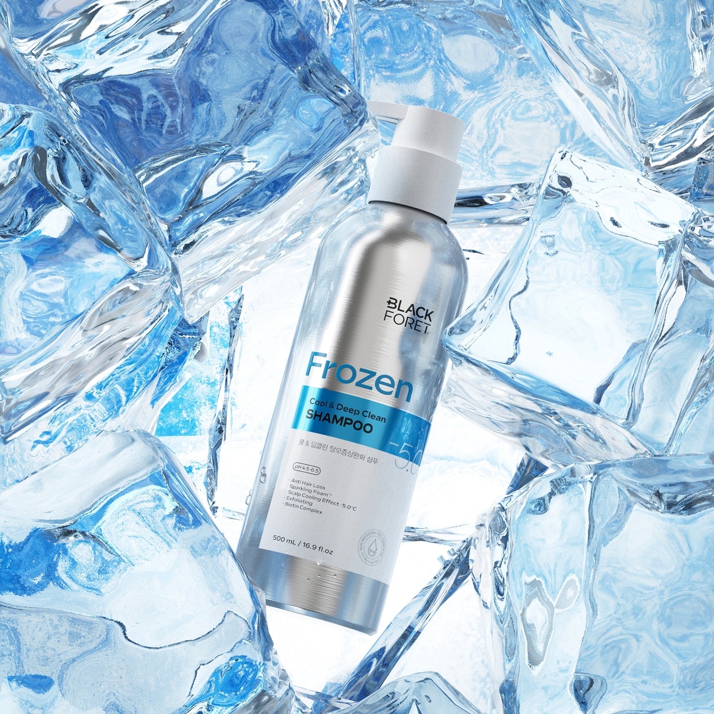 [BLACKFORET] Black Foret Frozen Hair Loss Symptoms Relief Shampoo 500ml Choose 1 of 2 types (Cool & Deep Clean, Scalp Strengthening & Balance)