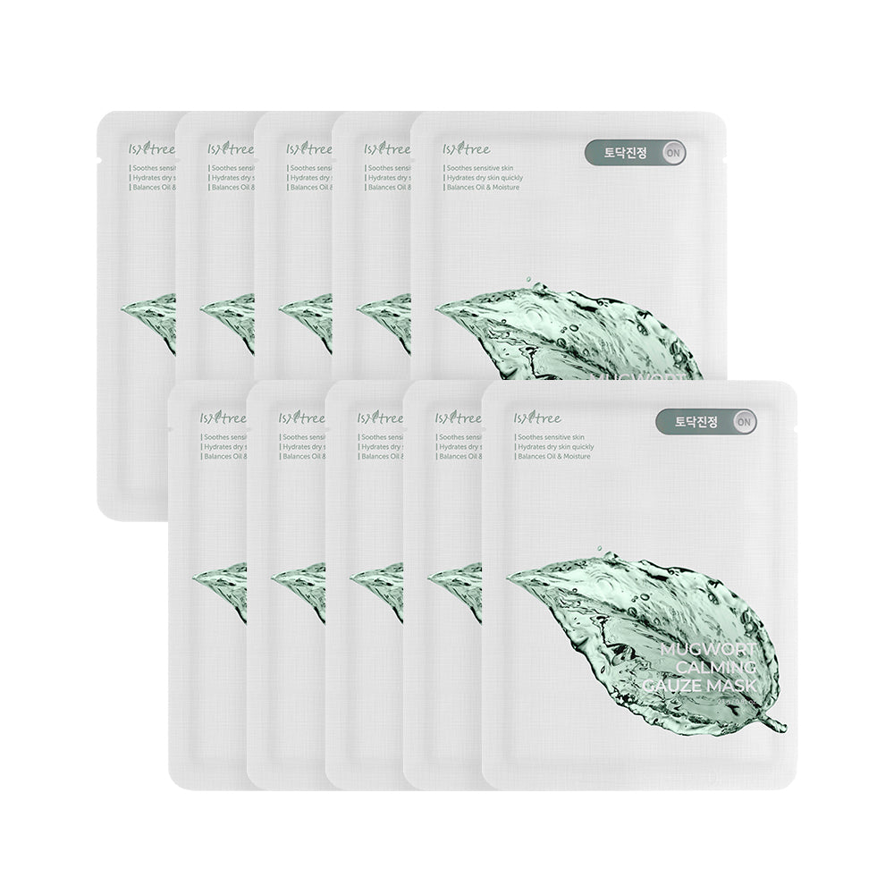[isntree] Isntree Mugwort Calming Gauze Mask 10 sheets
