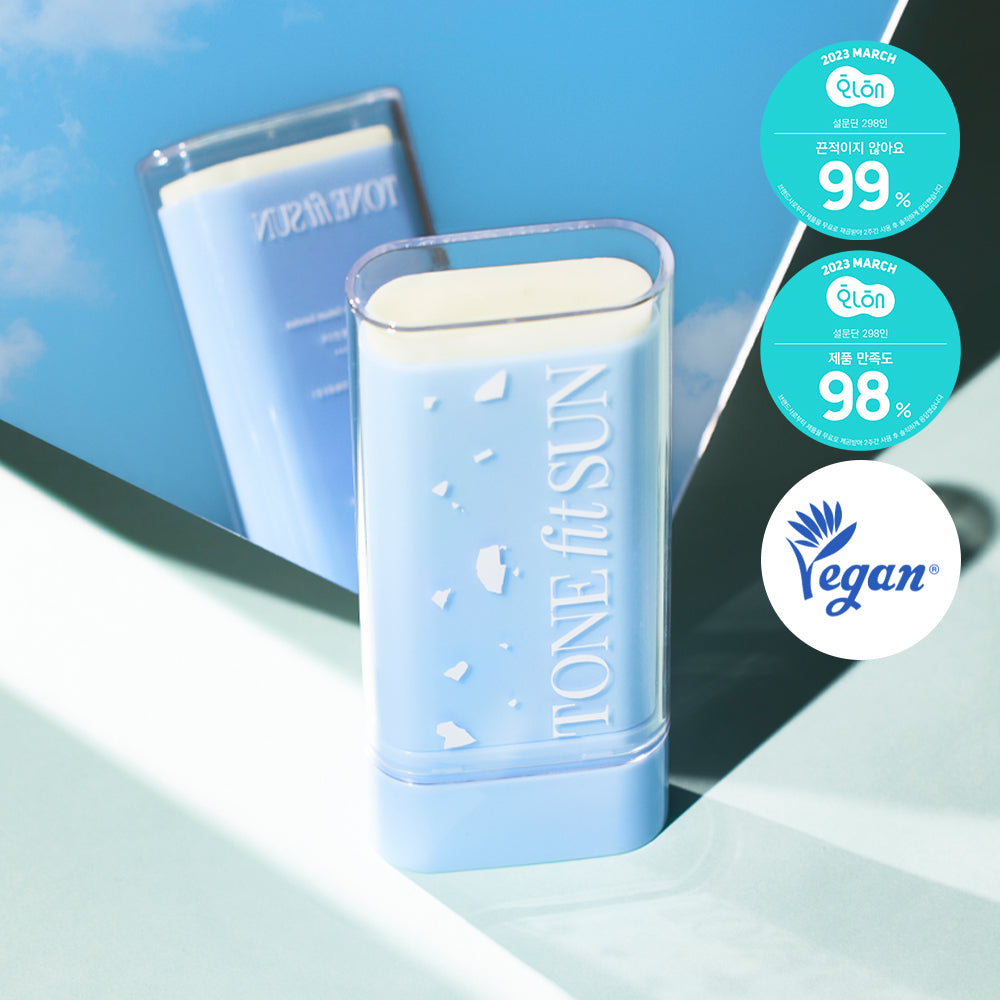 [TONEFITSUN] トーンフィットサン ヴィーガン ノーシーバム サンスティック SPF50+ PA++++