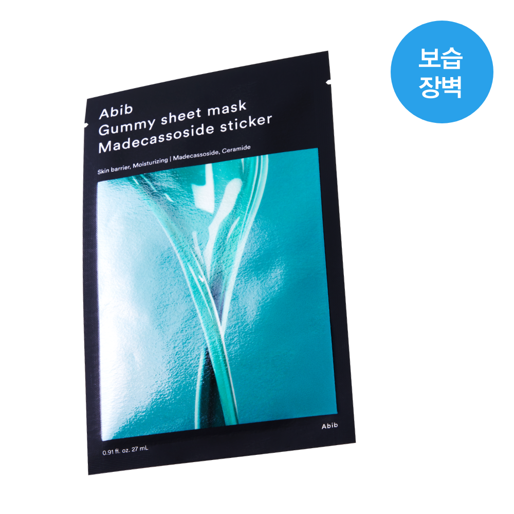 [Abib] Gum Crack Sheet Mask Sticker (1 sheet) (Heartleaf/Heartleaf/Madecassoside/Collagen milk/Vita)