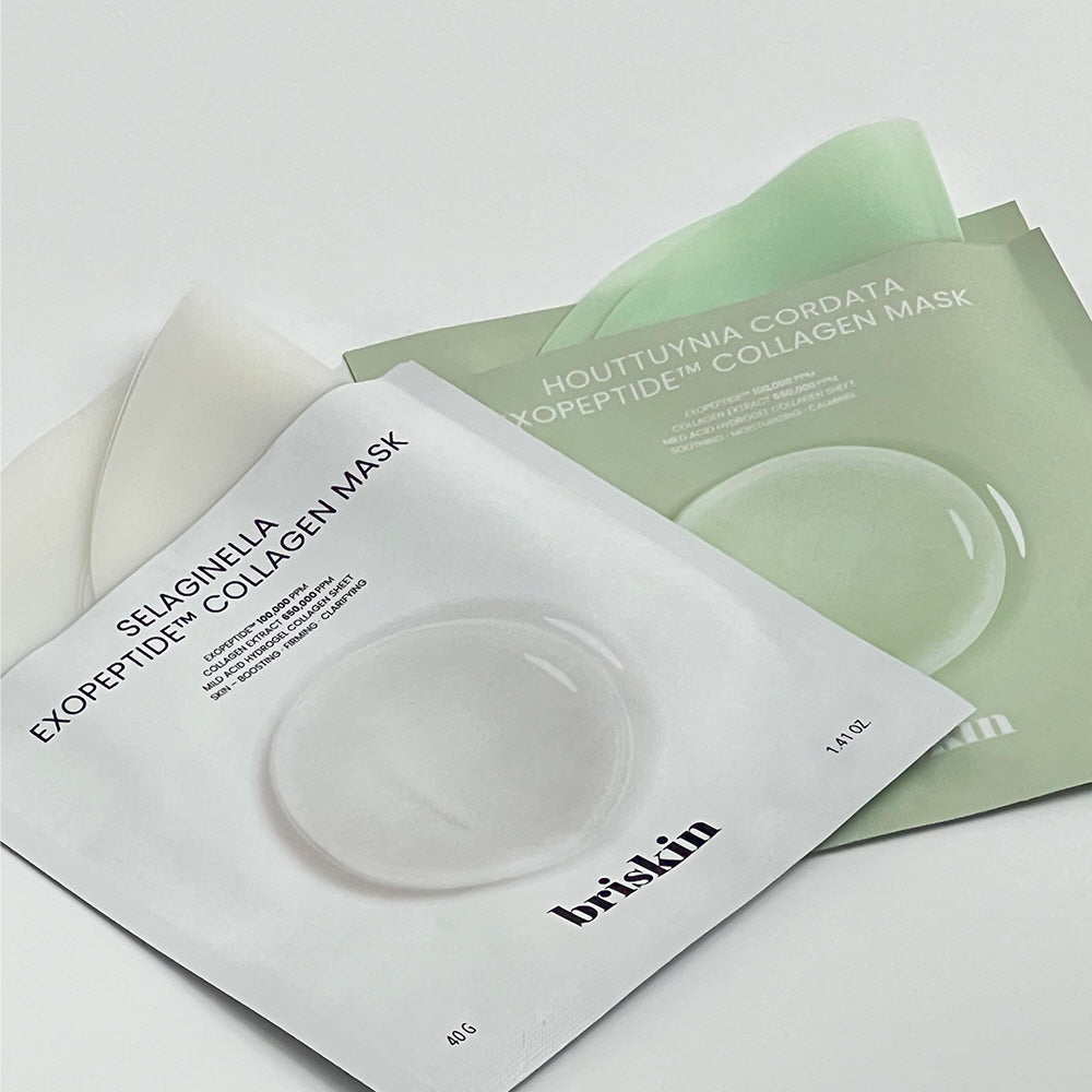 [briskin] Briskin Exopeptide Collagen Mask 5 sheets (Resurrection plant/Houttuynia cordata)